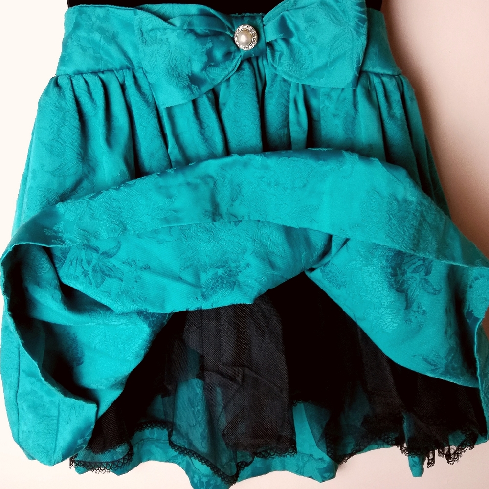 80s Gunne Sax velvet and brocade halter dress